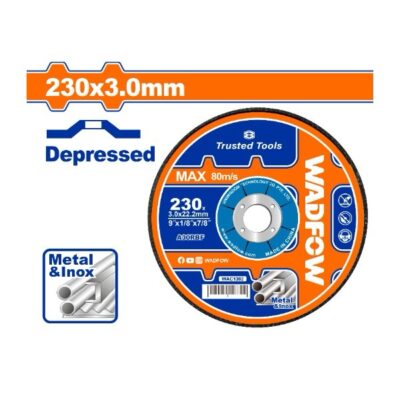 WADFOW WAC1392  230 x 3.0 x 22.2 mm ديسك قص حديد Abrasive Metal Cutting disc for metal and inox