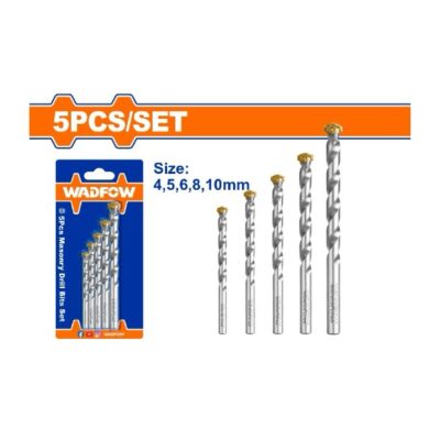 WADFOW WMJ2K01  5 Pcs طقم ريش باطون Masonry Drill Bit Set