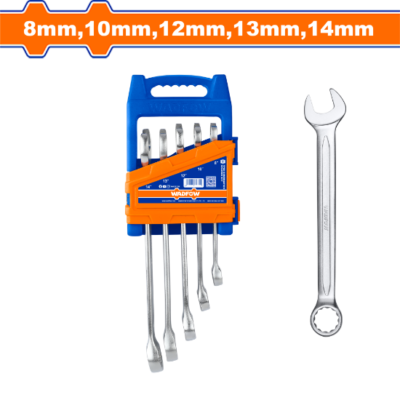 WADFOW WSP1205  5 Pcs (8,10,12,14)mm طقم شق مسنن Combination Spanner Wrenches Set