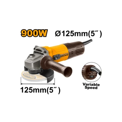 INGCO AG900285 900W 125MM صاروخ سرعات صغير Angle grinder Variable Speeds