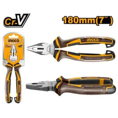 INGCO HCP28188 7" 180mm Cr-V بانسة بولاد صناعية Industrial Combination Pliers