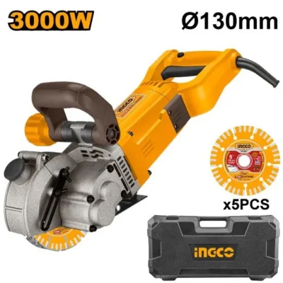 INGCO WLC30001 3000W 130mm   صاروخ قص حيطان خمس ديسكات Industrial Wall Chaser