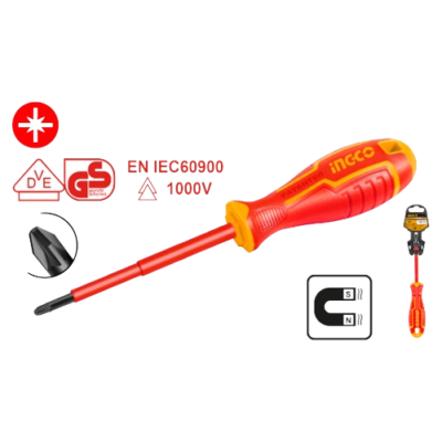 INGCO HISD81PZ 1000 V مفك براغي مصالب معزول Insulated Screwdriver