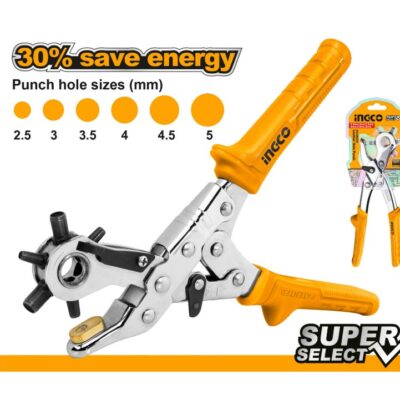 INGCO HLHP028 ( 2.5, 3, 3.5, 4, 4.5, 5)MMبخاشة جلد Revolving Leather Strap Watch Band Belt Punch Hole Puncher