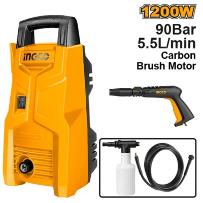 INGCO HPWR12008 1200W 90BAR 5.5L/MIN مكنة غسيل High Pressure Washer