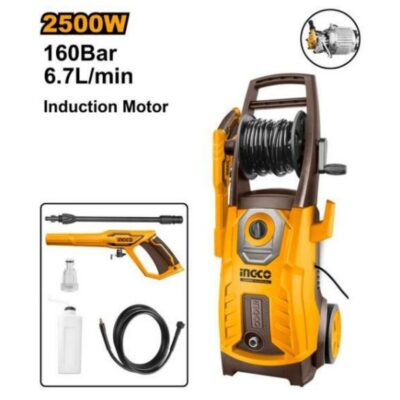 INGCO HPWR25008 2500W 160BAR 6.7L/MIN مكنة غسيل High Pressure Washer Induction Motor