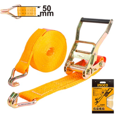 INGCO HRSP 6M/10 M حزام تربيط طقطاق Ratchet Straps Tie Down Hold Secure Cargo Straps