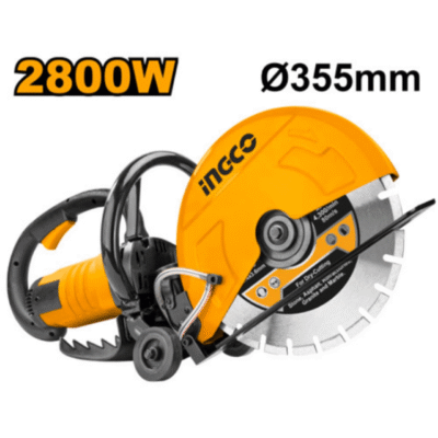 INGCO PC3558 2800W 355mm صاروخ قص كونكريت على الماء Industrial Power Cutter Saw Suitable for Cutting Concrete
