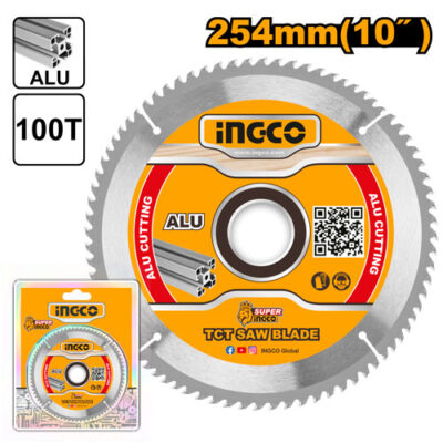 INGCO TSB3254210  254MM 100T FOR BMS18004 ديسك المنيوم TCT Saw Blade Aluminum Cutting