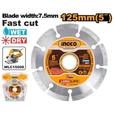 INGCO DMD011254 125MM (BW 7.5MM) SEG W/D ديسك غرانيت Dry Diamond Disc Wet/Dry