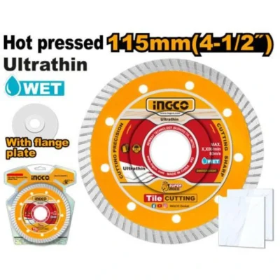 INGCO DMD031151HT 115MM (BW 0.8MM) TURBO W/D ديسك الماس ULTRATHIN DIAMOND DISC Wet/Dry