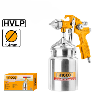 INGCO ASG2101 1.4MM 1000CC HVLP فرد رش بويا صناعي بسكر Industrial HVLP Air Spray Gun For Finishing Coat