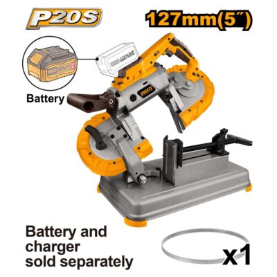 INGCO CBSLI20127 20V 127X127MM منشار حديد زوايا على البطارية Cordless Band Saw