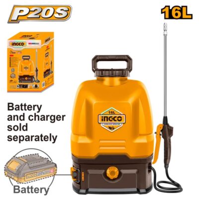 INGCO CSPLI2016 20V 16 L مرشة مبيدات على الضهر Cordless Backpack Sprayer