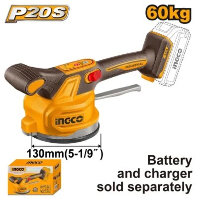 INGCO CTVLI2001 20V 60KG 12-SPEED رجراج بلاط بطارية CORDLESS TILE VIBRATION MACHINE