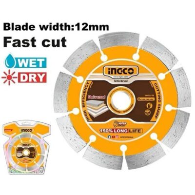 INGCO DMD0123013 230MM (BW 12MM) SEG W/D ديسك غرانيت Diamond Dry Industrial Cutting Disc Wet/Dry