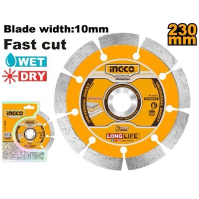 INGCO DMD012302 230MMX22.2MM (BW 10MM) SEG W/D ديسك غراني DRY DIAMOND DISC WET AND DRY