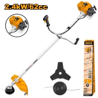 INGCO GBC5624411 2.4KW 3.8HP 62CC حشاشة كتف على البنزين خيط وفراش Gasoline Grass Trimmer And Brush Cutter