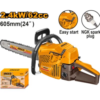 INGCO GCS5602411 24" 2.4KW 62CC منشار حطب على البنزين Gasoline Chain Saw