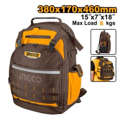 INGCO HBP01028 (38X17X46)CM 8KG شنطة ضهر للعدة Tool Bag Backpack