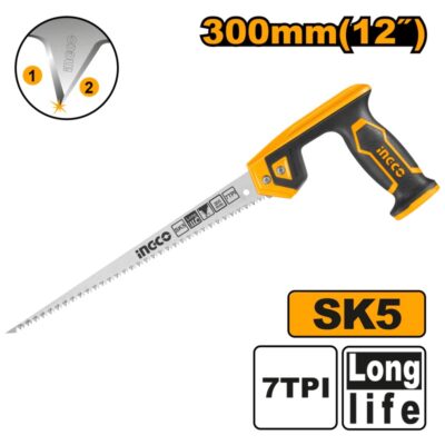 INGCO HCS3008 300MM(12") TAIWAN SK5 منشار جفصي وخشب Compass Saw