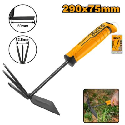 INGCO HGT979K 290 MM منكوش زراعي منزلي صغير Gardening Rake Tool