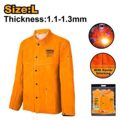 INGCO HGV0303 LARGE جكات لحام من جلد البقر Cowhide Welding Jacket