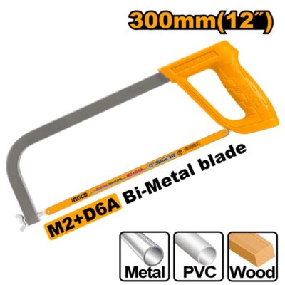 INGCO HHFS3058 300MM(12") -1- منشار حديد Hacksaw Frame Hack Saw Lagare with Blade