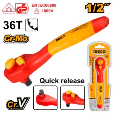 INGCO HIRTH121 1/2" 1000V طقطاق معزول Insulated Ratchet Wrench