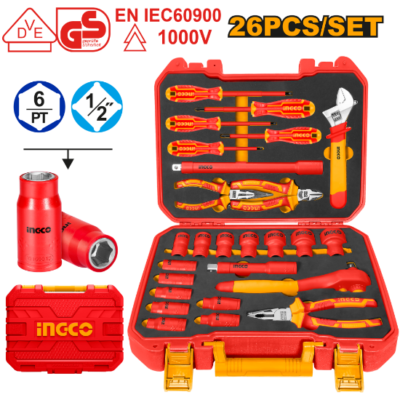 INGCO HKITH2601 26PCS 1000V طقم عدة معزول Industrial Insulated Hand Tool Set