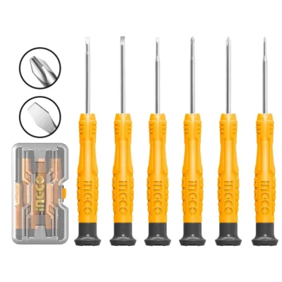 INGCO HKSD0618 6PCS طقم مفك نواعم صغير Precision Screwdriver Set