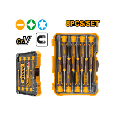 INGCO HKSD0818 8PCS طقم مفك نواعم صغير Precision Screwdriver Set