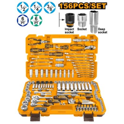 INGCO HKTHP21561 156PCS طقم عدة مكانيك علبة بلاستك Combination Tool Set