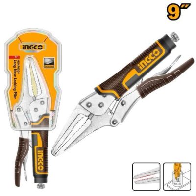 INGCO HLNP0209 بانسة لقط بوز طويل " 9 Long Nose Locking Pliers