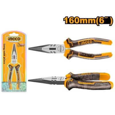 INGCO HLNP08168 6" 160MM CARBON STEEL بانسة بوز طويل Long Nose Pliers