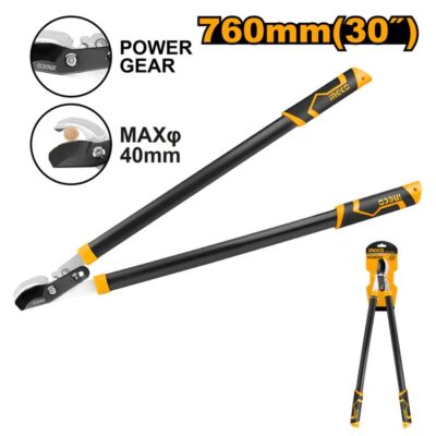 INGCO HLT7608 760MM 30" مقص تشحيل شجر طويل شفرات قصيرة Industrial Long Lopper Pruning Shears with Gear