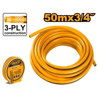 INGCO HPH5001 50M 300PSI 3/4" نبريج مياه ثلاث طبقات PVC Hose