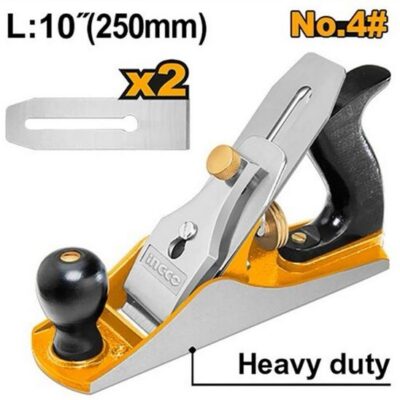 INGCO HPL02400 L:10"(250MM) NO4# فارة خشب صناعية بعيار شفرة ستانلس HEAVY DUTY BENCH PLANE