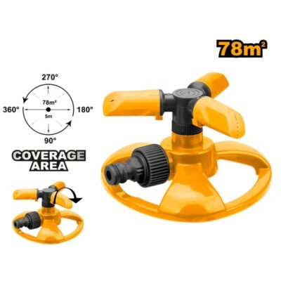 INGCO HPS23602 78M² 3/4"مرشة ثلاثة رؤوسمياه لري الغازون Arm Rotary Garden Sprinkler