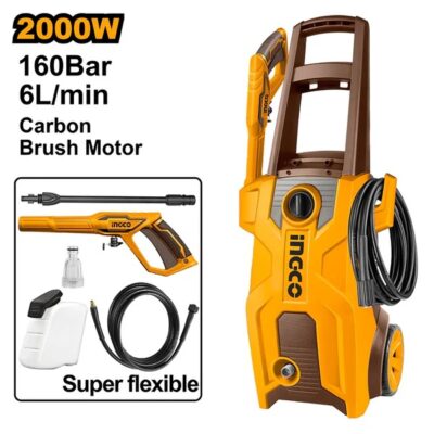 INGCO HPWR20018 2000 W 160 BAR مكنة غسيل High Pressure Washer