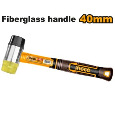 INGCO HRUH8940 40MM مطرقة للالمنيوم ميلة كوتشوك وميلة بلاستك Rubber and plastic hammer