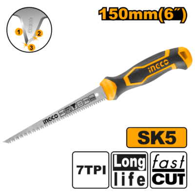 INGCO HWBSW68 150MM(6") TAIWAN SK5 منشار جفصين Hacksaw for drywall