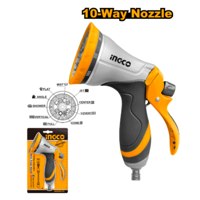 INGCO HZATN1101 3/4 " لانس مياه مع 10 عيارات Metal trigger nozzle