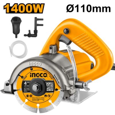 INGCO MC14008 1400W 110MM منشار قص رخام على الماء Marble Cutter Wet Cut