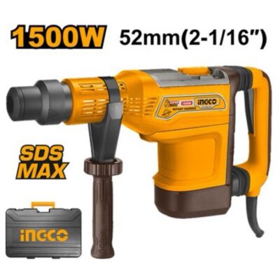 INGCO RH1500528 1500W BOX+52MM ANTI-VIB SDS MAX كومبرسور برم وتكسير Rotary Hammer Industrial