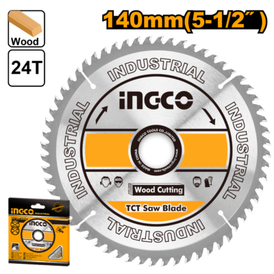 INGCO TSB114041 140MM 24T FOR CSLI1401 ديسك قص خشب TCT saw blade for Wood cutting