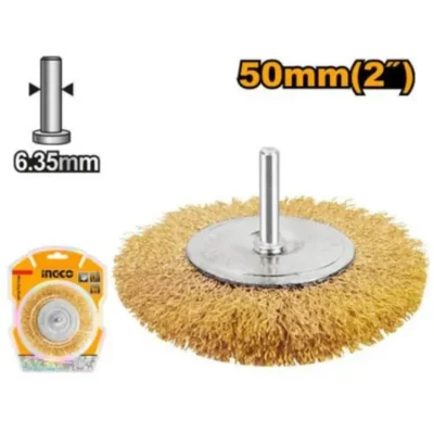 INGCO WB40501 50 X 6.35 فرشاية مقدح نحاس Wire Wheels Brush for Drill