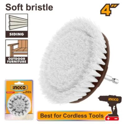 INGCO WCBS1401 4" فرشاية تنظيف بيضاء  SOFT BRISTLE DRILL BRUSH