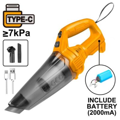 INGCO CVLI2026  12V 0.5L مكنسة يد فارة بطارية Cordless Handheld Vacuum
