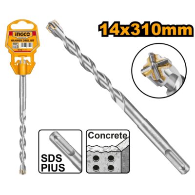 INGCO DBH1211404C  14 X 310MM SDS PLUS ريشة 4 رؤوس  SDS PLUS MASONRY CROSS BIT